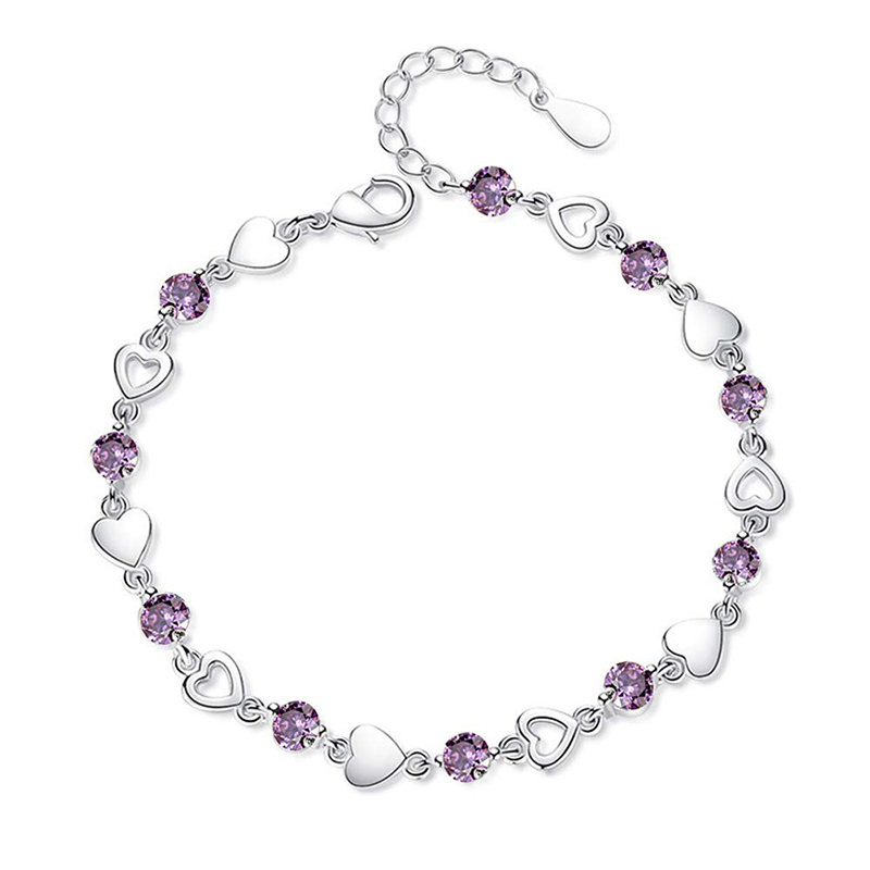 Bracciale rigido del braccialetto della catena di fascino del cuore di amore di Hongde