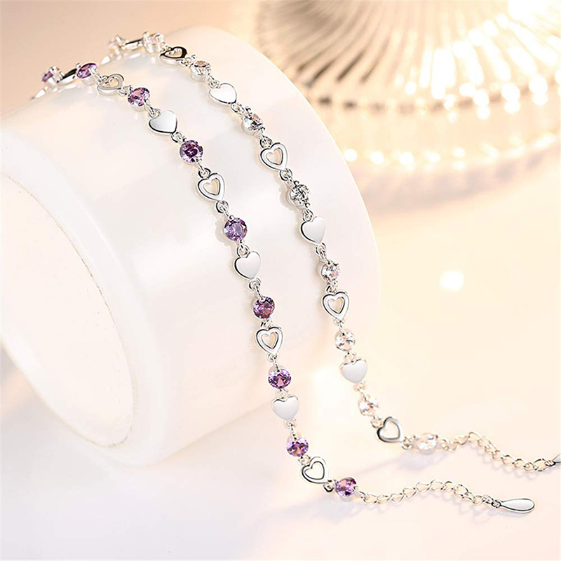 Bracciale rigido del braccialetto della catena di fascino del cuore di amore di Hongde