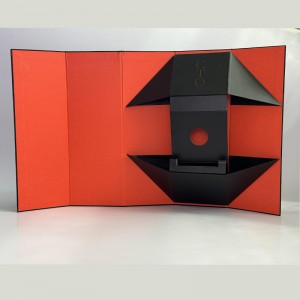 Sofisticata scatola per vino pieghevole rossa enera