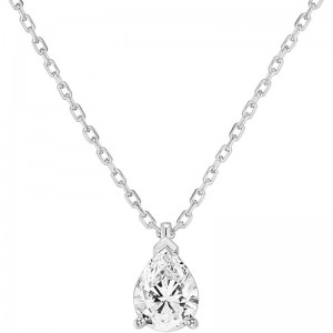 Lacrima ovale-Collana elegante con ciondolo a forma di diamante artificiale laser regolabile