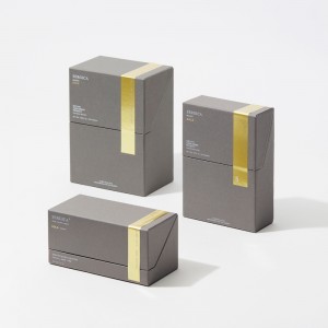 Nero di lusso & Scatola di imballaggio per la cura della pelle d\'oro