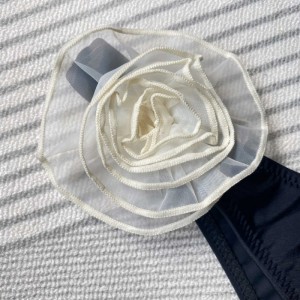 2025 Nuovo bikini europeo e americano Hot Girl con tre - Fiori dimensionali. Attraverso - Bordo migliore - vendendo due sexy - Case dinuoto con pantaloni triangolari 8863 Prezzo:$79,99