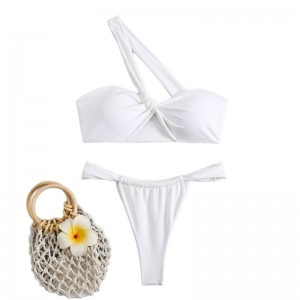 Due-costume da bagno. Sexy-Bikini senza spalline con un design senza schienale. Swim costumi da bagno al commercio estero in stile europeo e americano per QT all\'ingrosso-25018 Prezzo:$79,99