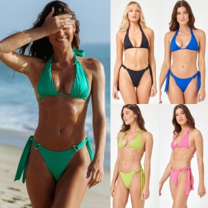 Nuovo 2025 europeo e americano-Stile bikini al commercio estero. Tre-pezzonuovi costumi da bagno per donne, disponibili in più colori. Due-Swimwear per pezzi con un design sexy QT25017 Prezzo:$79,99