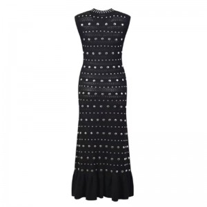 Schermo di spalla senza maniche per colletto in dollari estivi, abiti a maglia metallici