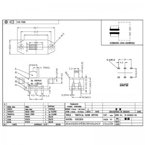 Interruttore di diapositiva SS22H32 Interruttore ad alta corrente, apparecchiature industriali per elettrodomestici, tiro automobilistico-interruttore off