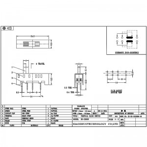 Scivolo Interruttore SS23H06, doppio-Riga 8-Pin interruttore di scorrimento verticale, interruttore di scorrimento verticale per riscaldamento elettrico elettrico elettrico