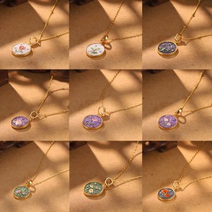 Set di gioielli floreali in metallo