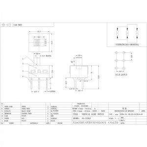 Interruttore di scorrimento SS22D10 alto-Interruttore di scorrimento corrente per giocattoli medici, apparecchiature audio, prodotti elettronici, estrazione verticale e verticale 2-Posizionare l\'interruttore di scorrimento