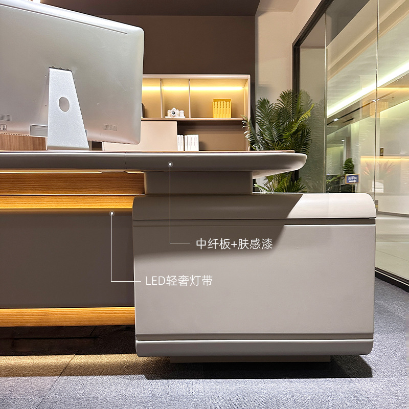 Modello DBT008 Scrivania Direzionale, Presidente/Scrivania da ufficio per presidente, scrivania premium per manager di grandi dimensioni con set di sedie da ufficio per manager\dell'ufficio