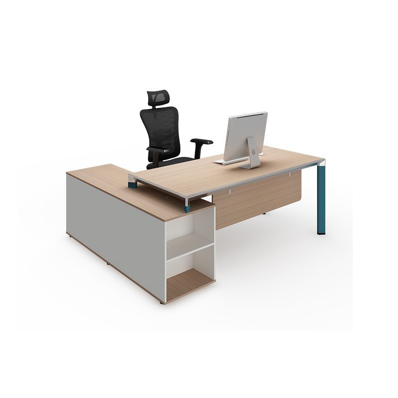Set di workstation moderne modello KW003 sfuso - 4-Scrivania da ufficio commerciale per persona & Set di sedie per edifici adibiti ad uffici